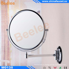 Miroir mural rond pour salle de bain bon marché avec bras simple